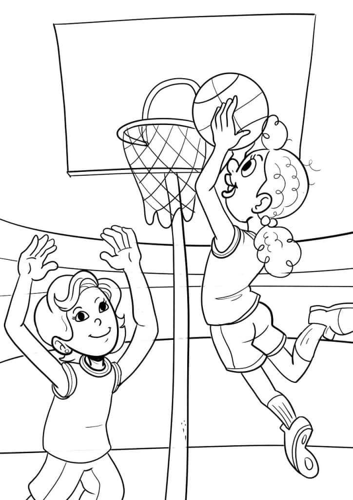 basketball party ideas coloring page