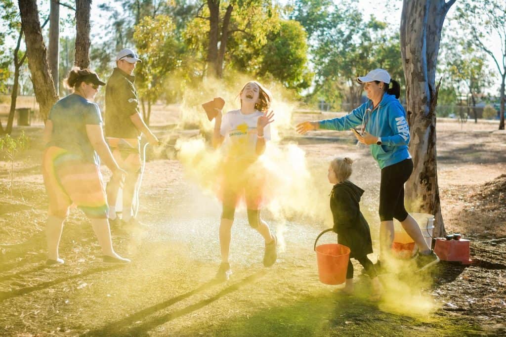 diy backyard games family having fun